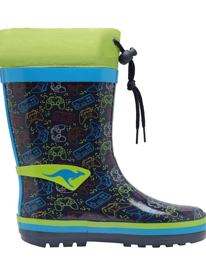 Gummistiefel "K-Summerrain" in Dunkelblau/ Grün
