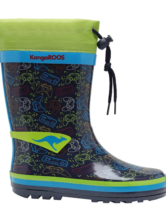 Gummistiefel "K-Summerrain" in Dunkelblau/ Grün
