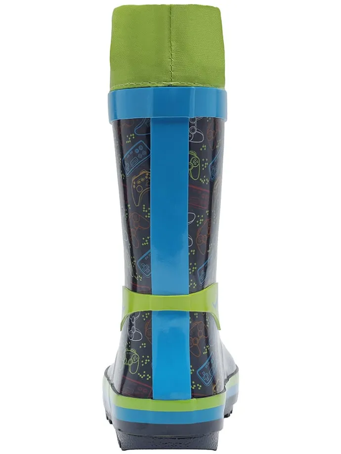 Gummistiefel "K-Summerrain" in Dunkelblau/ Grün
