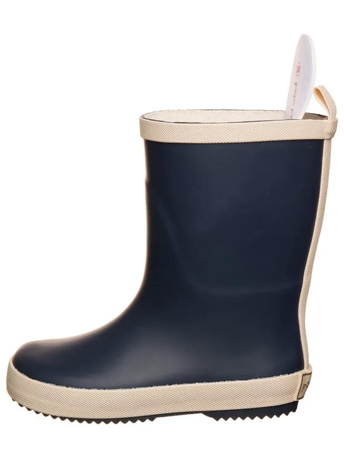 Gummistiefel "Solid" in Dunkelblau/ Beige