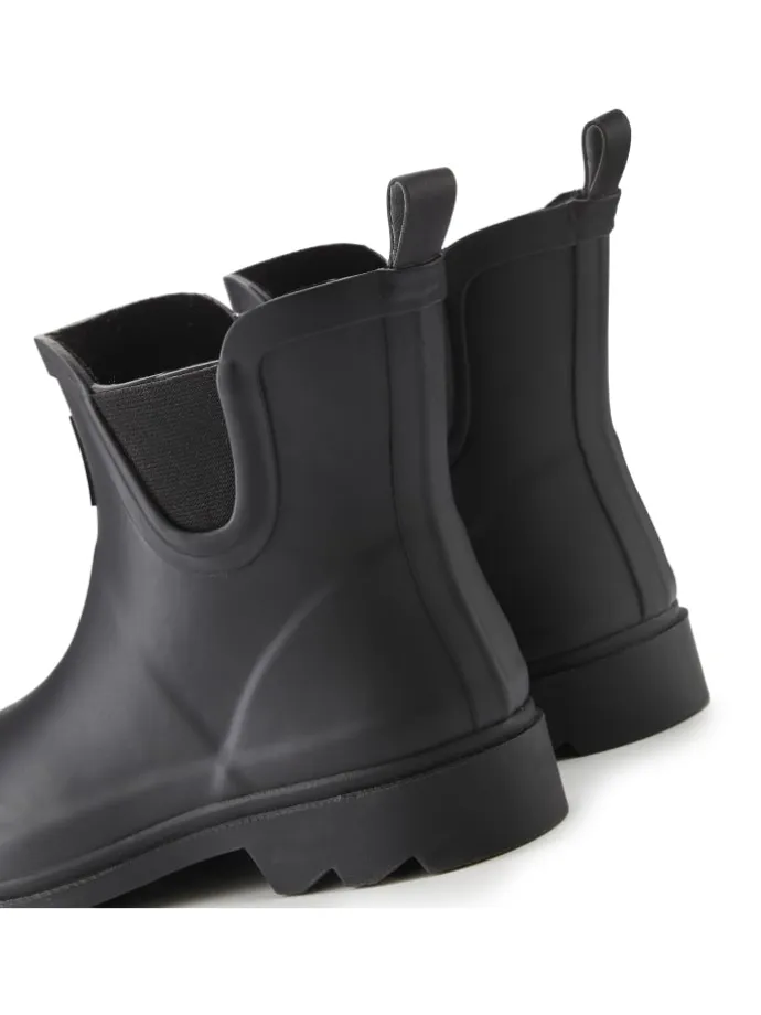 Gummistiefelette in schwarz