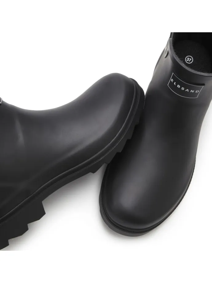 Gummistiefelette in schwarz