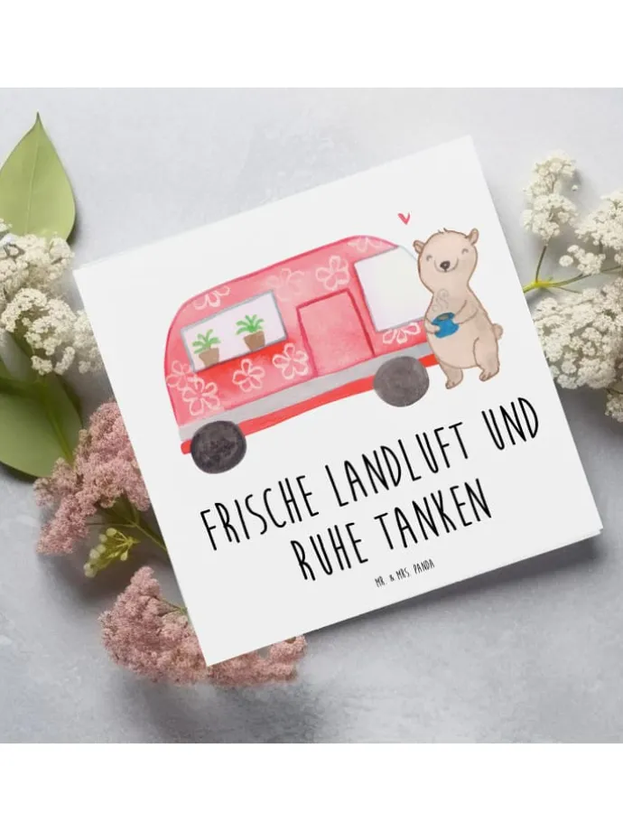 Gutschein Wochenendtrip auf dem Land mit Spruch in Weiß