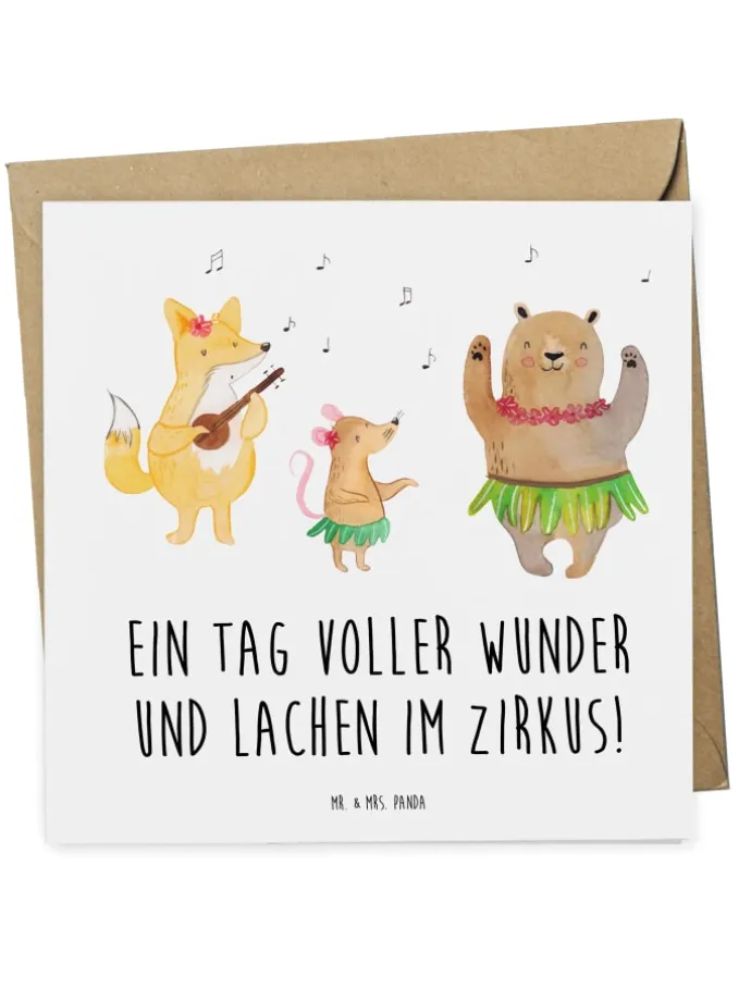 Gutschein Zirkusbesuch Freude mit Spruch in Weiß