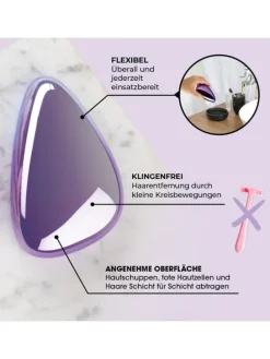 Haarentferner Nano-Glas ohne Klingen ohne Strom - lila