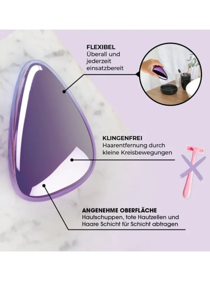 Haarentferner Nano-Glas ohne Klingen ohne Strom - lila