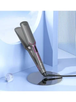 Haarglätter HP42 mit Display Keramikplatten Grau