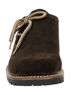 Haferlschuh JULIAN-Velour in dunkelbraun