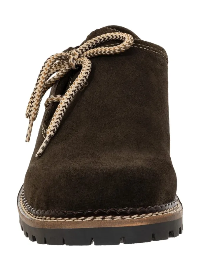Haferlschuh JULIAN-Velour in dunkelbraun