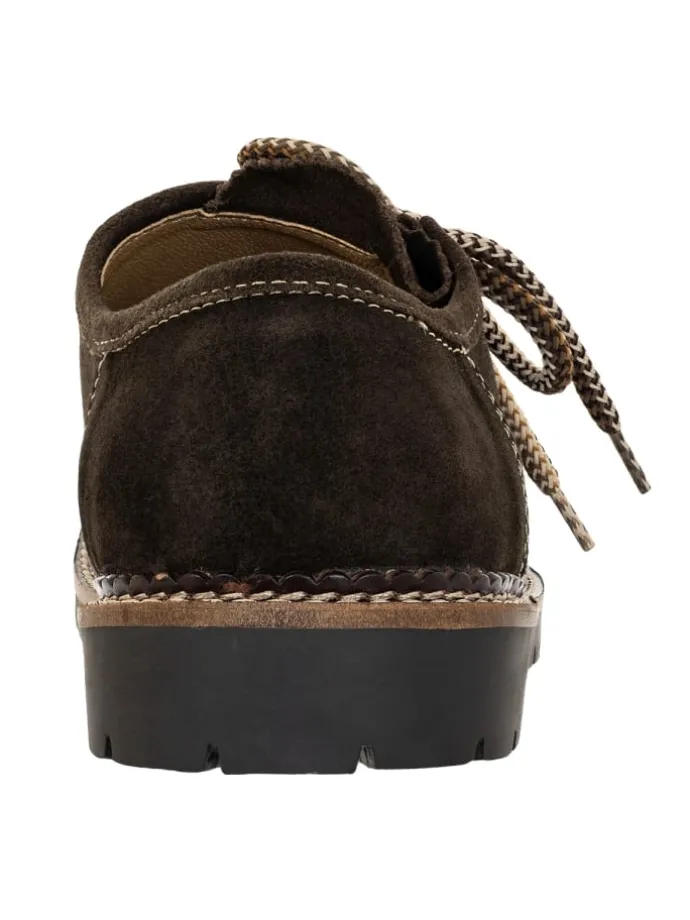 Haferlschuh JULIAN-Velour in dunkelbraun