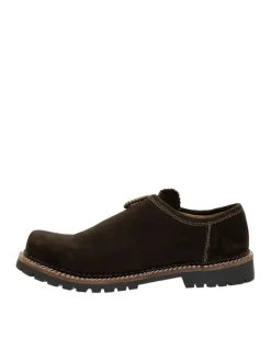 Haferlschuh JULIAN-Velour in dunkelbraun