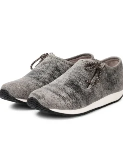 Haferlschuh Trachten Sneaker Schnürschuh Echtleder in Mitternachtsgrau