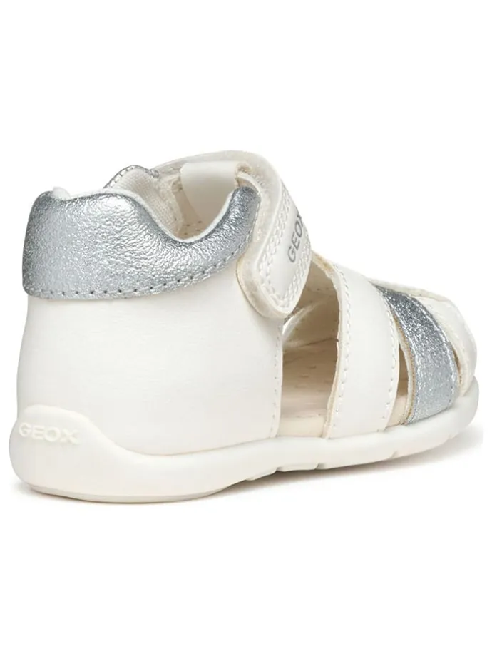 Halbsandalen "Elthan" in Creme/ Silber