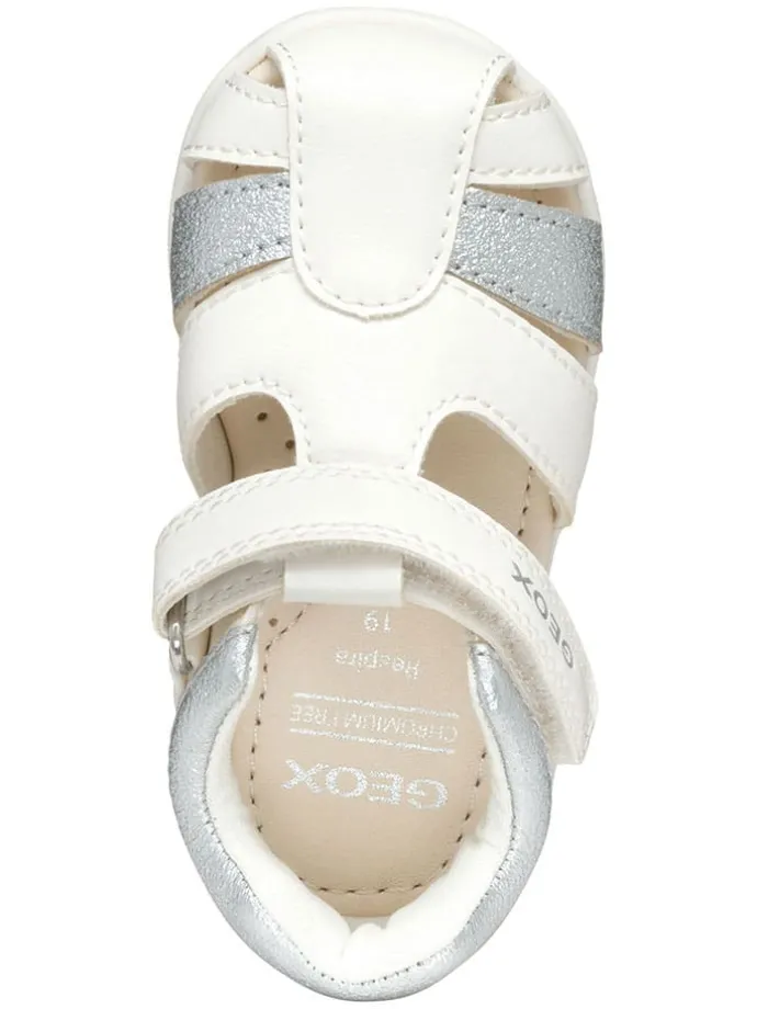 Halbsandalen "Elthan" in Creme/ Silber
