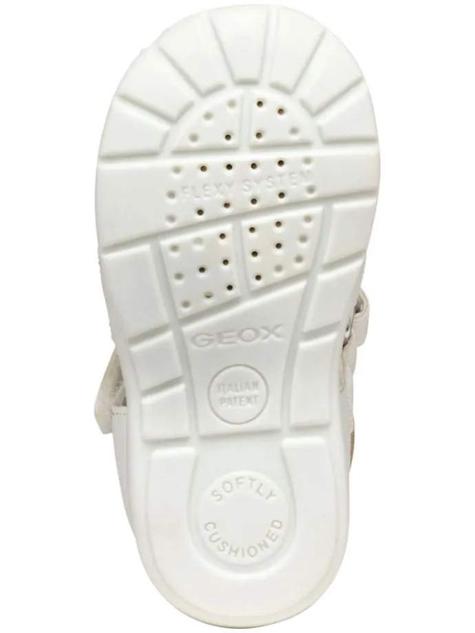 Halbsandalen "Elthan" in Creme/ Silber