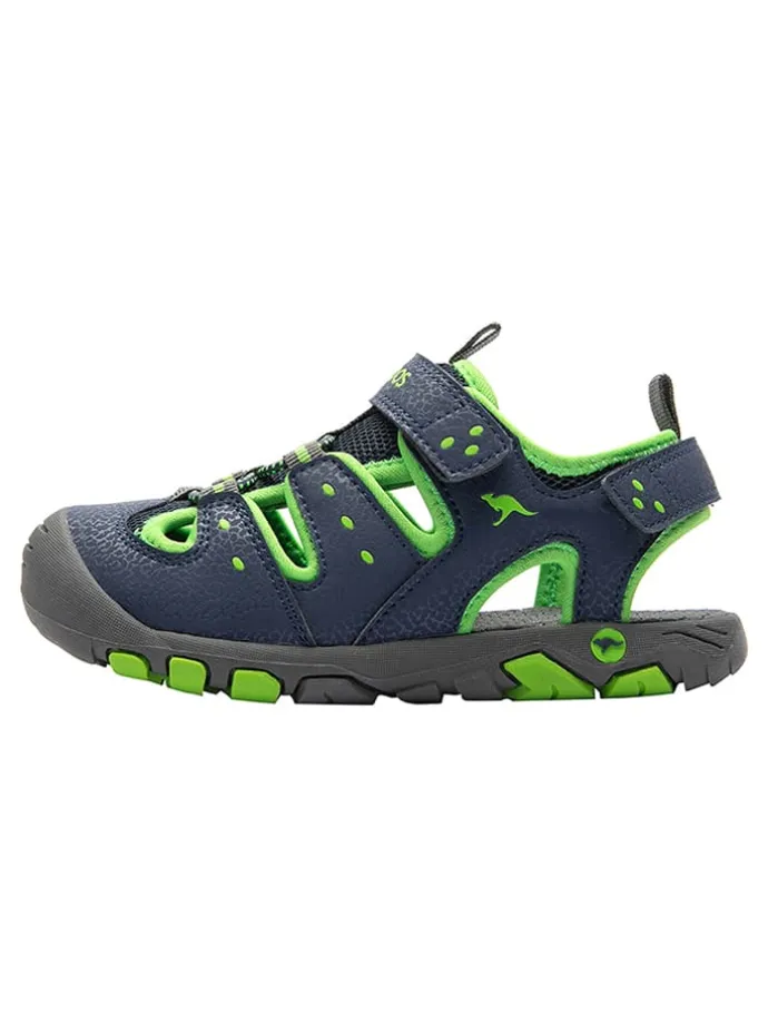Halbsandalen "K-Trek" in Dunkelblau/ Grün