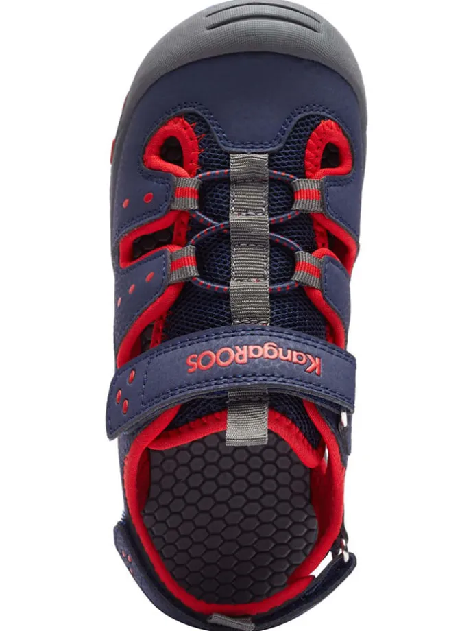 Halbsandalen "K-Trek" in Dunkelblau/ Rot