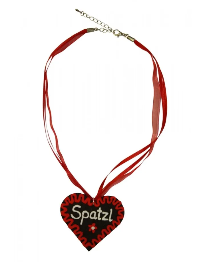 Halskette Spatzl in rot