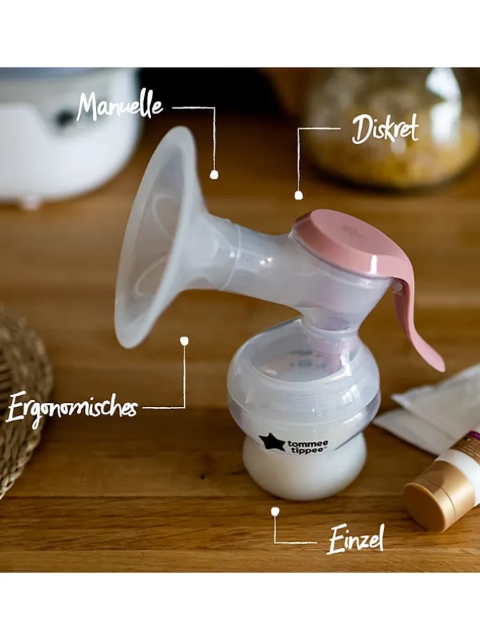 Handmilchpumpe-Set "Made for Me" in Transparent/ Weiß