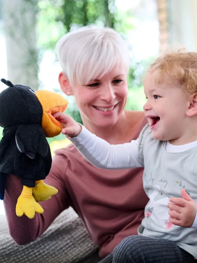 Handpuppe Verschiedene in Rabe Theo