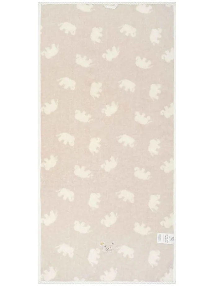 Handtuch in Creme/ Rosa