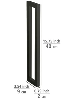 Handtuchständer in Schwarz - (B)2 x (H)40 x (T)9 cm