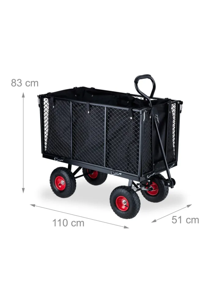 Handwagen in Schwarz