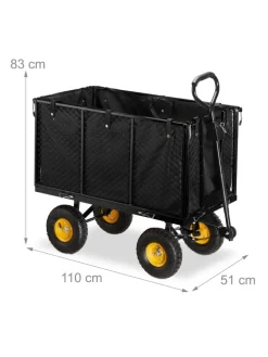Handwagen in Schwarz