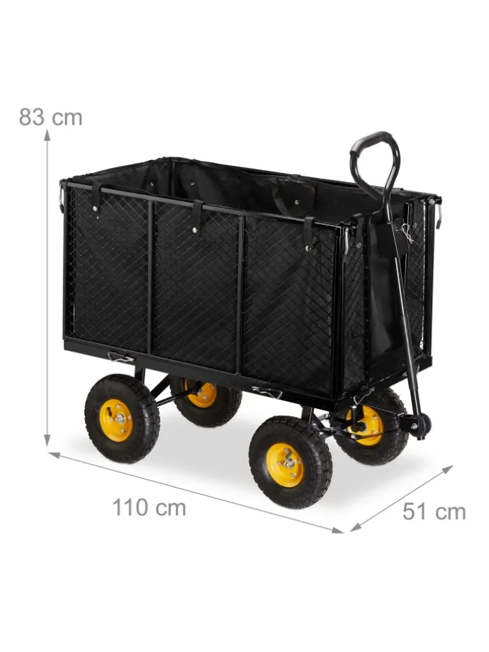 Handwagen in Schwarz