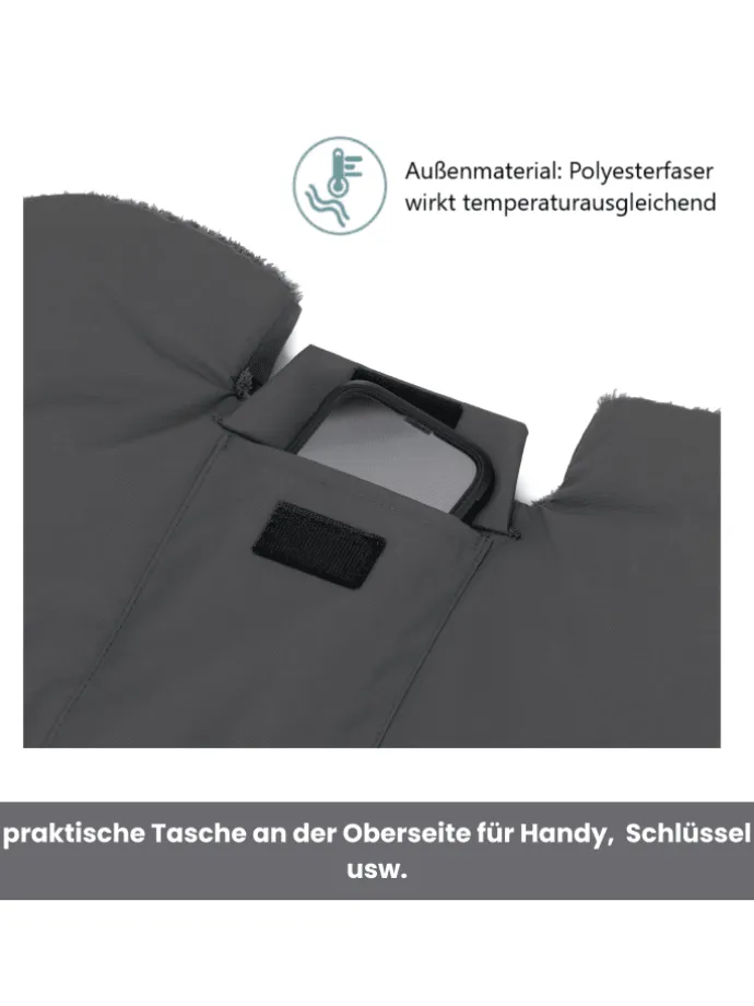 Handwärmer Kalix Teddy Exklusiv in Grau