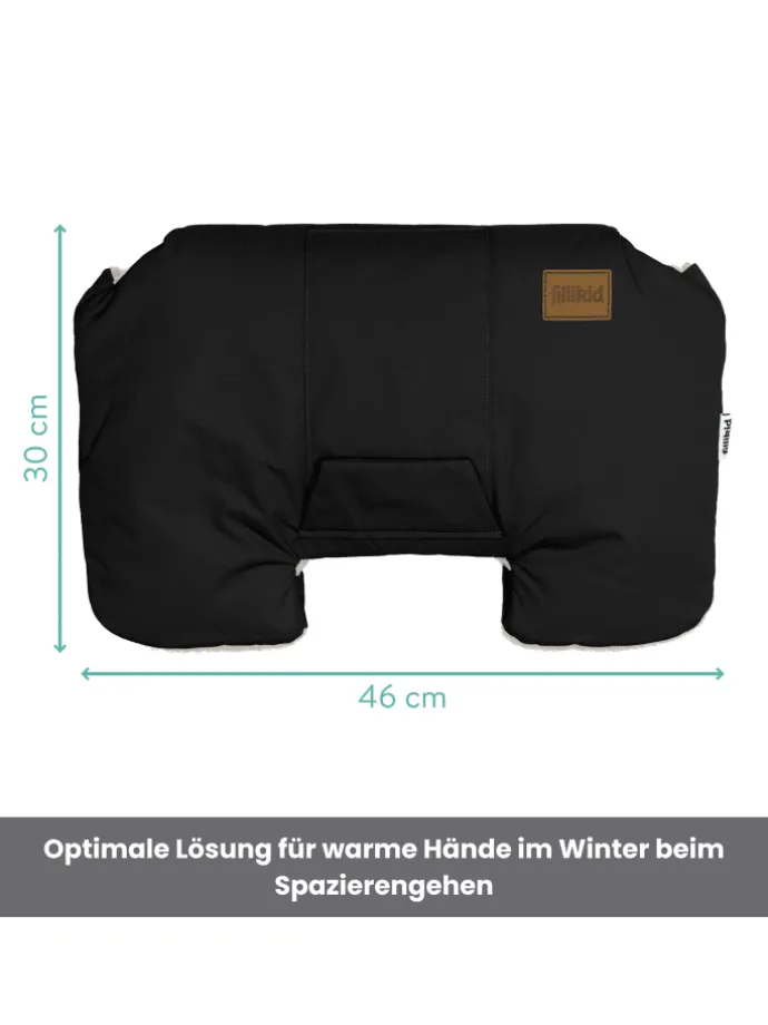 Handwärmer Kalix Teddy Exklusiv in Schwarz