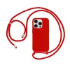 Handy Hülle Umhängehülle kompatibel mit Iphone 15 Pro Rot in Rot