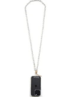 Handykette "Calcutta" in Silber - (L)120 cm