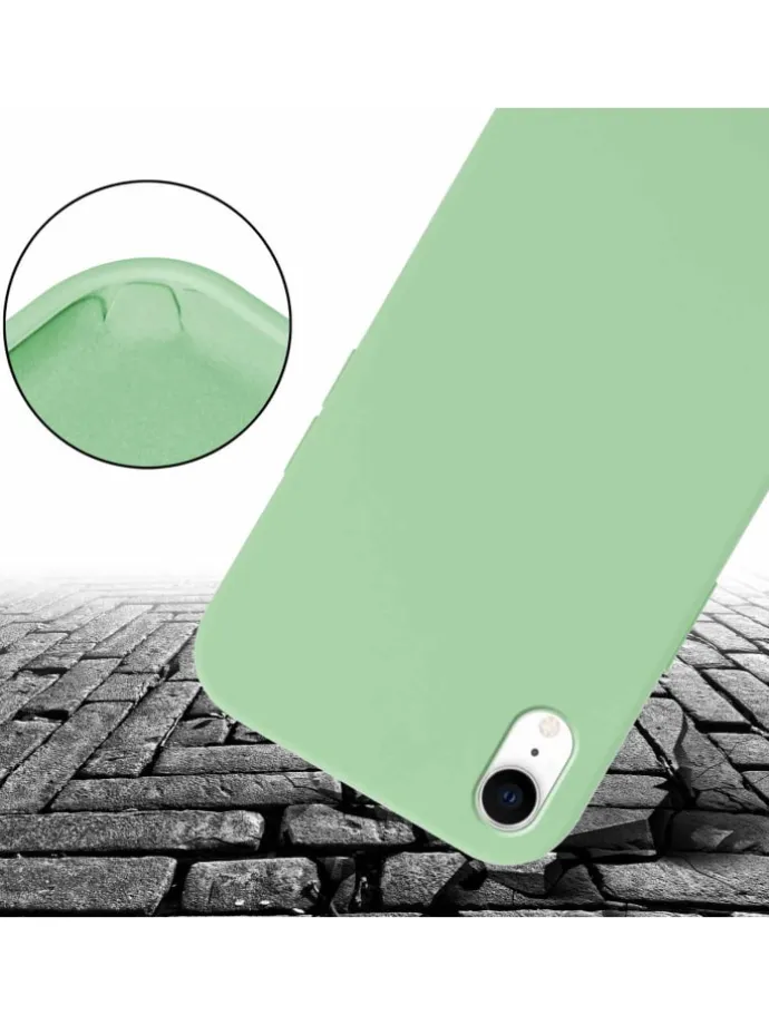 Handykette für Apple iPhone XR Hülle in LIQUID HELL GRÜN