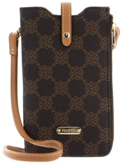Handytasche "Euphoria" in Dunkelbraun - (B)10,5 x (H)18 x (T)1,5 cm