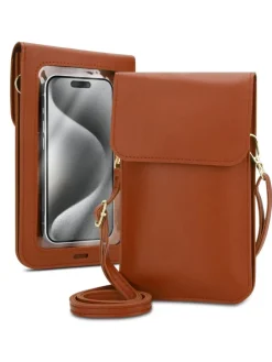 Handytasche für Apple iPhone 14 PRO Hülle Umhängetasche in Braun