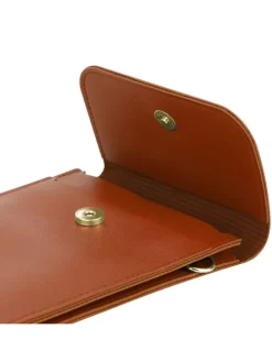 Handytasche für Apple iPhone 14 PRO Hülle Umhängetasche in Braun