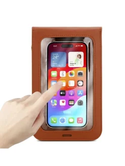 Handytasche für Apple iPhone 14 PRO Hülle Umhängetasche in Braun