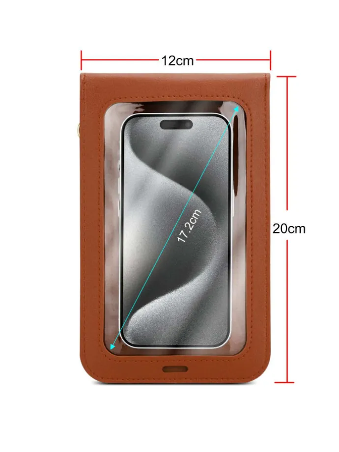 Handytasche für Apple iPhone 14 PRO Hülle Umhängetasche in Braun