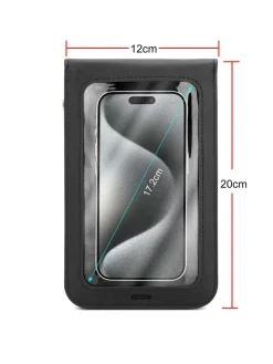 Handytasche für Apple iPhone 15 Hülle Umhängetasche in Schwarz