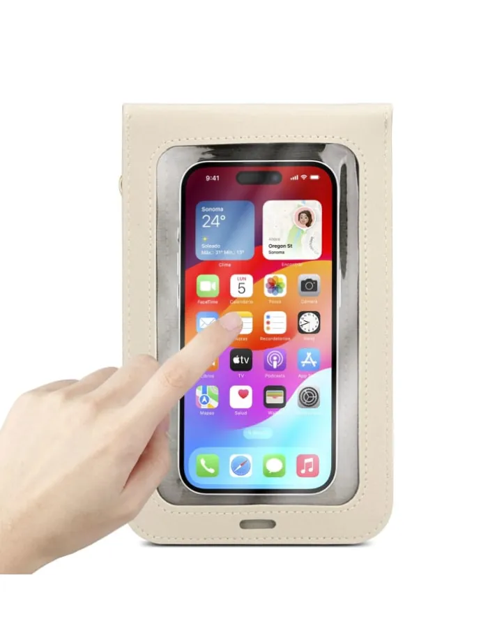 Handytasche für Apple iPhone 13 MINI Hülle Umhängetasche in Weiss