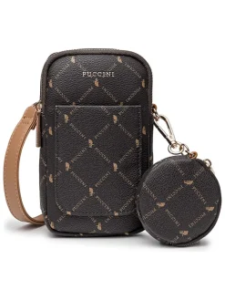 Handytasche "Monogram" in Schwarz - (B)11 x (H)19 x (T)4 cm