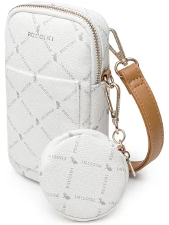 Handytasche "Monogram" in Weiß - (B)11 x (H)19 x (T)4 cm