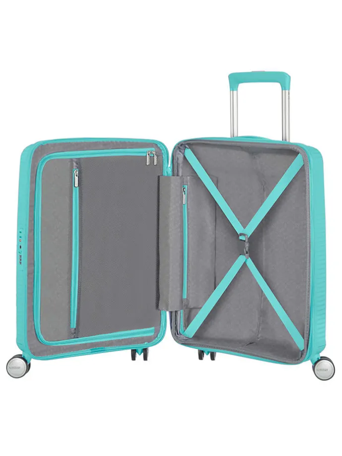 Hardcase-Trolley in Türkis - (B)40 x (H)55 x (T)20 cm