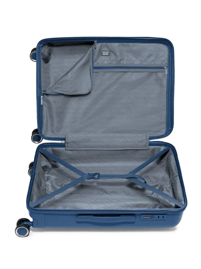 Hardcase-Trolley "Turin" in Dunkelblau - (B)45 x (H)65 x (T)26,5 cm