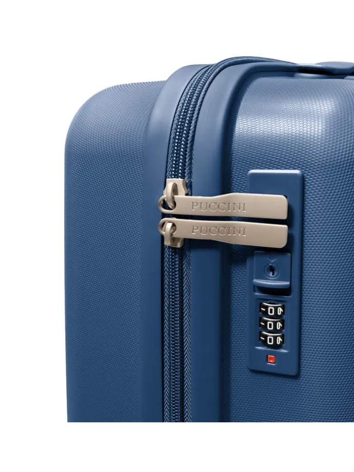 Hardcase-Trolley "Turin" in Dunkelblau - (B)45 x (H)65 x (T)26,5 cm