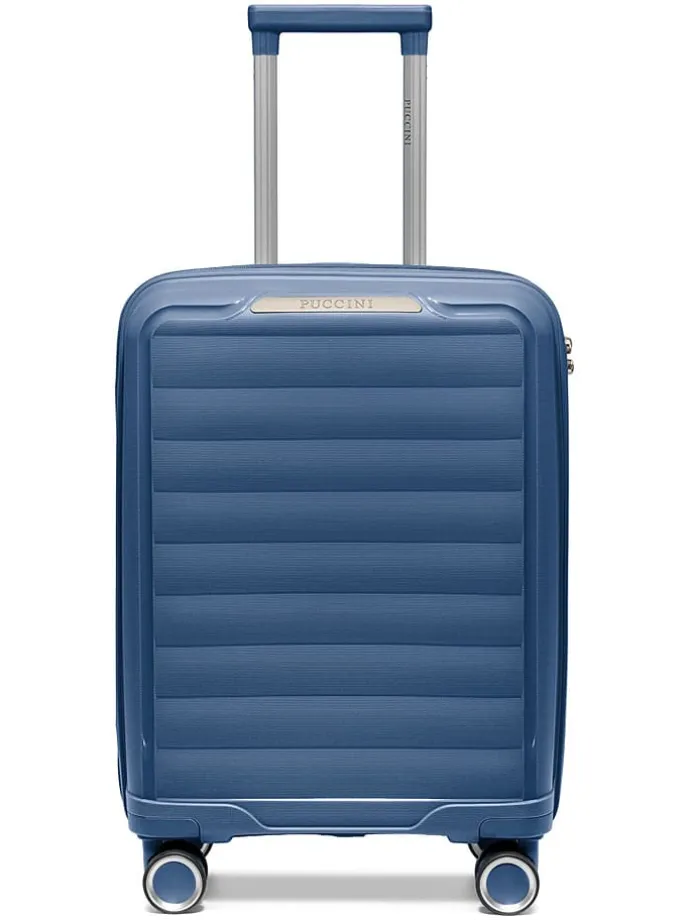 Hardcase-Trolley "Turin" in Dunkelblau - (B)39 x (H)54 x (T)21 cm