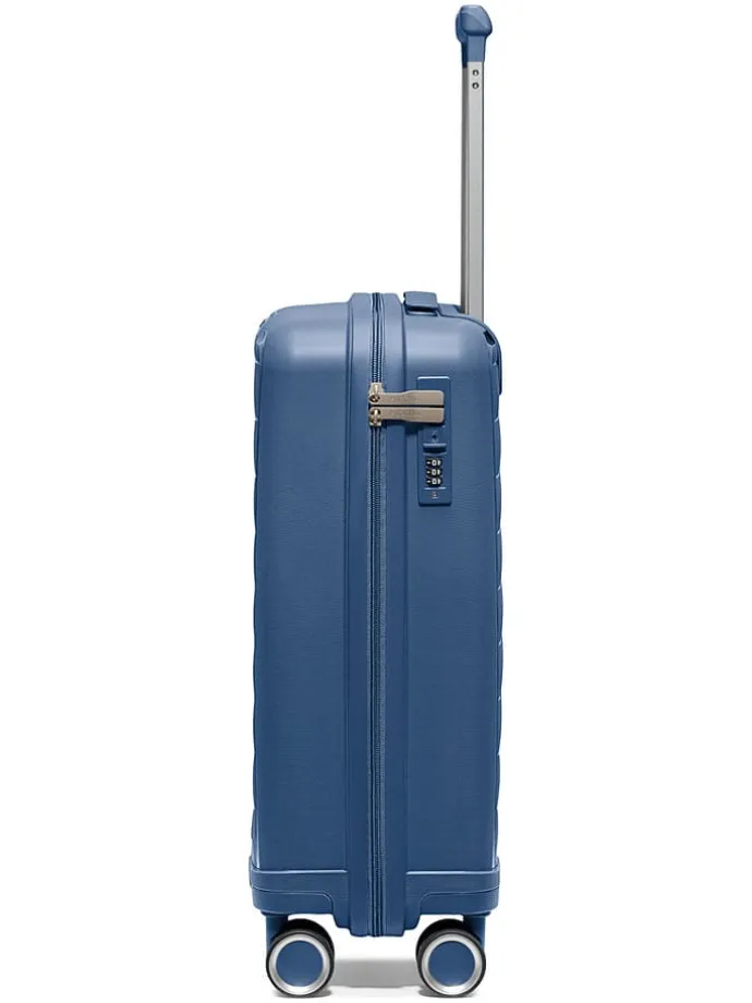 Hardcase-Trolley "Turin" in Dunkelblau - (B)39 x (H)54 x (T)21 cm