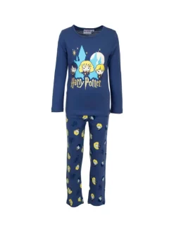 Harry Potter Nachtwäsche Schlafanzug aus Baumwolle Pyjama-Set in Blau 2