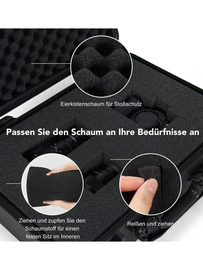 Hartschalen-Kamerakoffer 22" in Schwarz